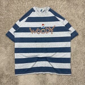 Vintage 90s Woody Woodpecker Universal Studios Striped T Shirt XL